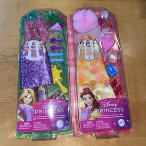 Disney Princess Rapunzel & Belle Style Set NEW Outfits Accessories
